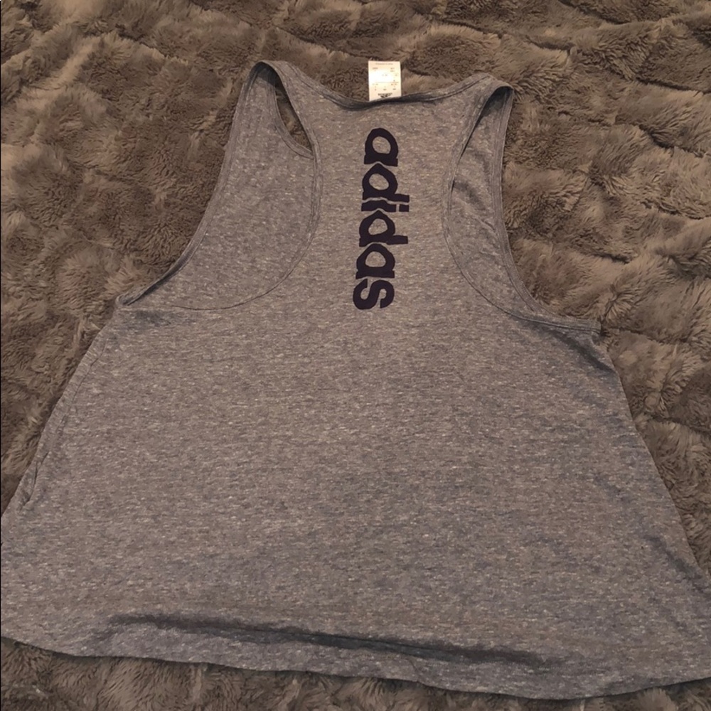Adidas Gray Razorback Workout Shirt